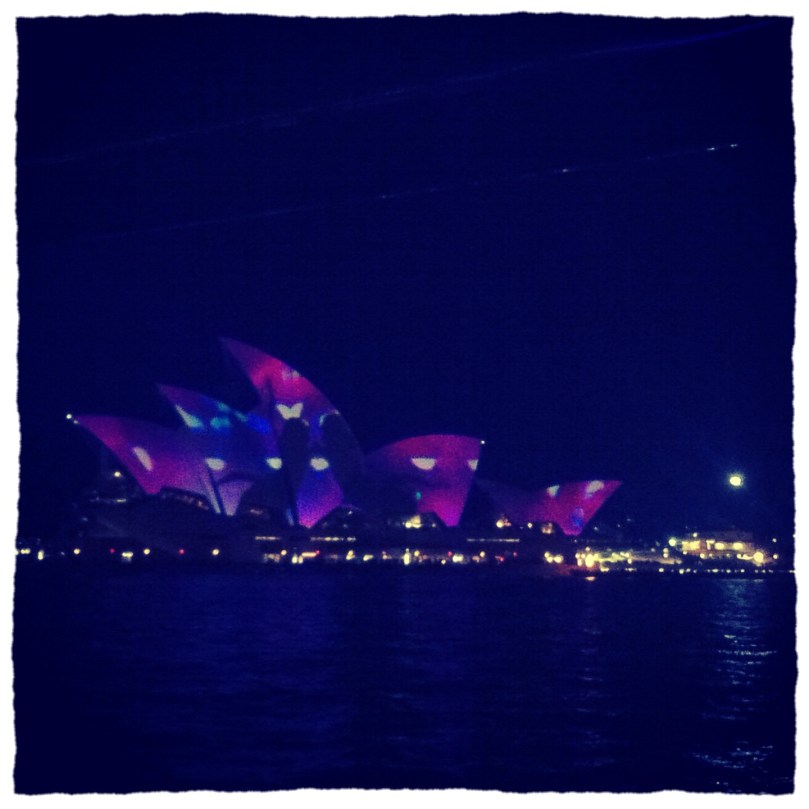 Sydney Opera House during Vivid Light Festival 2013.